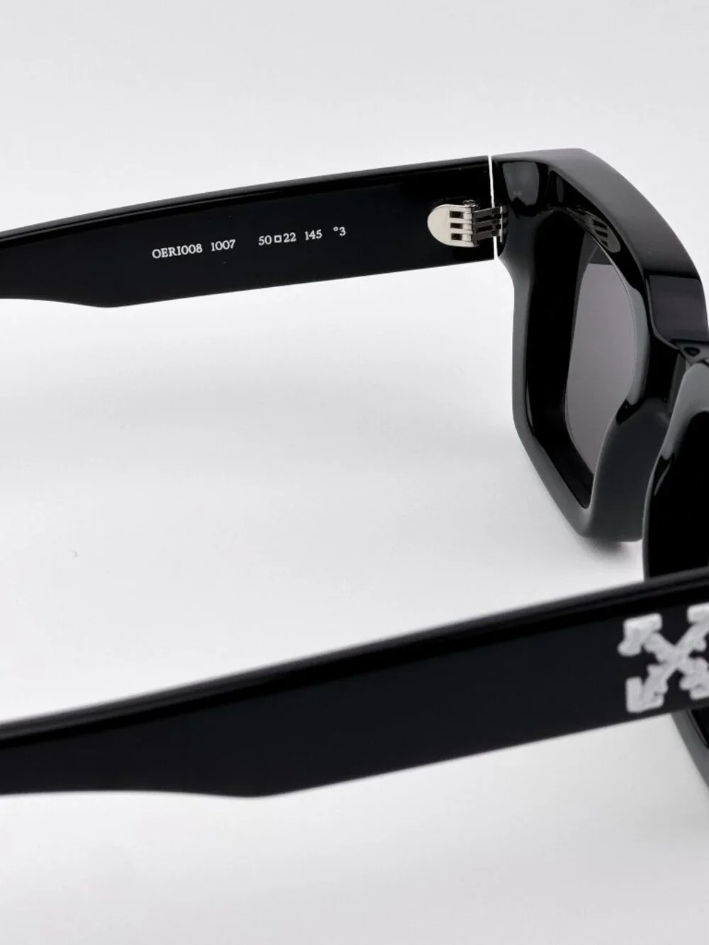 OFF-WHITE OERI008 VIRGIL 1007 BLACK SQUARE DARK GREY SUNGLASSES